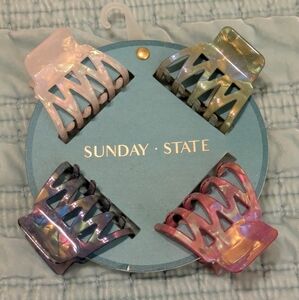 Sunday State Multicolor Hair Claw Clips Set